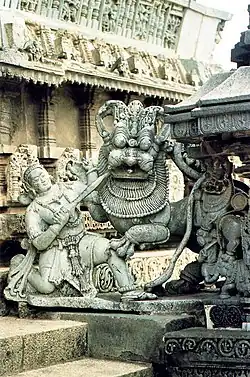 Sala fighting the Lion, the emblem of the Hoysala empire