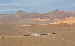 قطار مسافربری راه‌آهن ایران در مسیر اسفیدان-سگزی