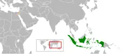 نقشهٔ مکاننمای Indonesia و Israel