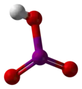 Ball-and-stick model of iodic acid