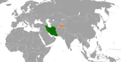 نقشهٔ مکاننمای Iran و Tajikistan