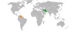 نقشهٔ مکاننمای Iran و Venezuela