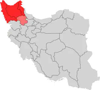 در بیشتر منابع، آذربایجان ایران شامل ۳ استان فعلی آذربایجان شرقی، آذربایجان غربی و اردبیل است، در برخی منابع نیز، استان زنجان فعلی («ولایت خمسه» سابق) هم جزء آذربایجان ذکر شده است.