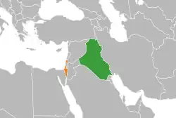 نقشهٔ مکاننمای Iraq و Israel