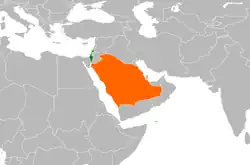 نقشهٔ مکان‌نمای Israel و Saudi Arabia