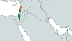 نقشهٔ مکان‌نمای اسرائیل و لبنان