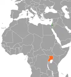 نقشهٔ مکاننمای Israel و Uganda