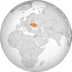 نقشهٔ مکاننمای اسرائیل و اوکراین
