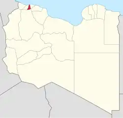 موقعیت الجفاره در نقشه