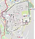 نقشهٔ قدیم بیت‌المقدس، در قدیم دیوار شهر تا دالان حزقیا امتداد داشته‌است.