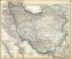 ایران در سال ۱۸۵۵ نام خلیج فارس در نقشه آمده است.