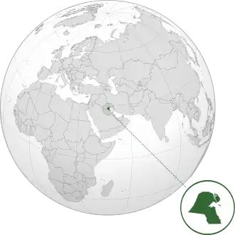 موقعیت کویت (سبز)