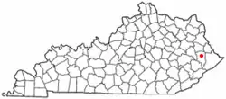 Location of Allen, Kentucky