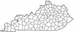 Location of Clay, Kentucky