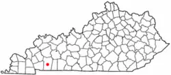 Location in the state of کنتاکی