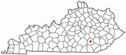 Location of London, Kentucky