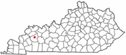 Location in the state of کنتاکی