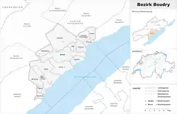 موقعیت Boudry District