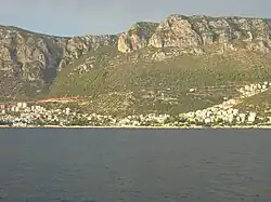 Part of the town seen from the sea