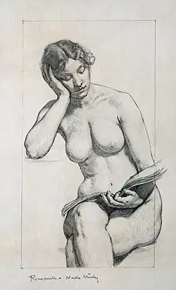 مطالعهٔ برهنه (۱۸۹۶) کنیون کاکس، یک طرفدار هنر فیگوراتیو