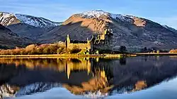 Kilchurn Castle reflected on Loch Awe