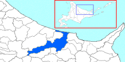موقعیت Kitami در هوکایدو (Ohōtsuku Subprefecture)