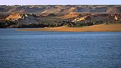 The shore of دریاچه چاد on the coast of the Lac region