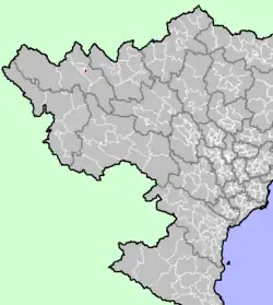Location in northern Vietnam (tiny red mark)
