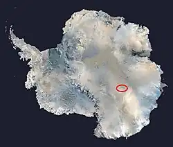 Lake Vostok composite image (ناسا)