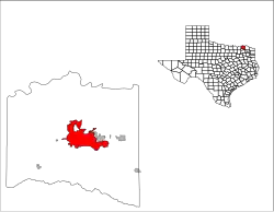 Location of Paris, Texas