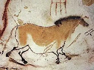 نگاره یک اسب در غار لاسکاوکس