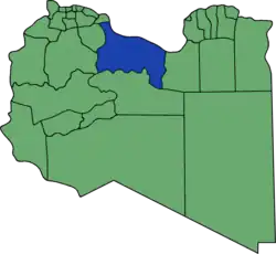 استان سرت در نقشه سابق لیبی