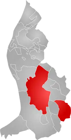 Triesenberg and its exclave in Liechtenstein