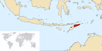 Portuguese Timor with 1869-established boundaries.
