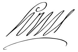 امضاء لوئی چهاردهم