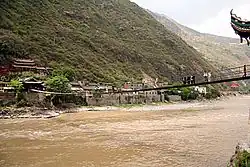 Luding Bridge crossing the دادو ریور (سیچووان)