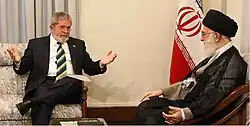 لولا داسیلوا رئیس‌جمهور برزیل و علی خامنه‌ای رهبر ایران