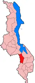 Location of Ntcheu District in Malawi