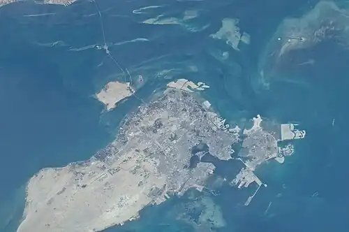 دید منامه از فضا