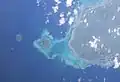 Manono Island (مرکز), Apolima (چپ), Upolu (راست) در ساموآ