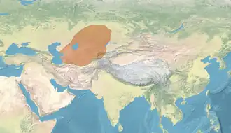 دولت شیبانی در اوج گستره خود در زمان شیبک خان