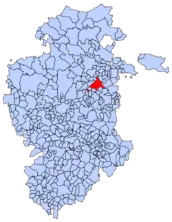 Municipal location of Briviesca in Burgos province