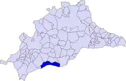 Location of the municipality of Marbella