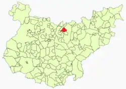 Location of the municipality of Medellín within Extremadura