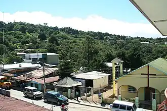 Commercial street in Santa Elena