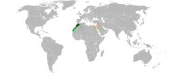 نقشهٔ مکاننمای مغرب و اسرائیل