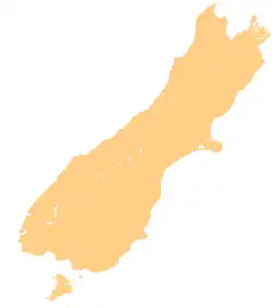 Christchurch در South Island واقع شده