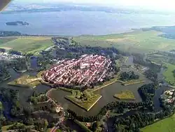 Aerial photo of the historic city of Naarden