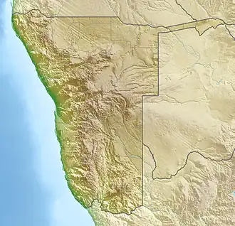 کوه براندبرگ در Namibia واقع شده