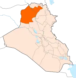 جایگاه استان در نقشهٔ عراق